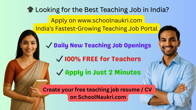 SchoolNaukri teaching jobs portal for teachers and lab assistants in CBSE and private schools across India
