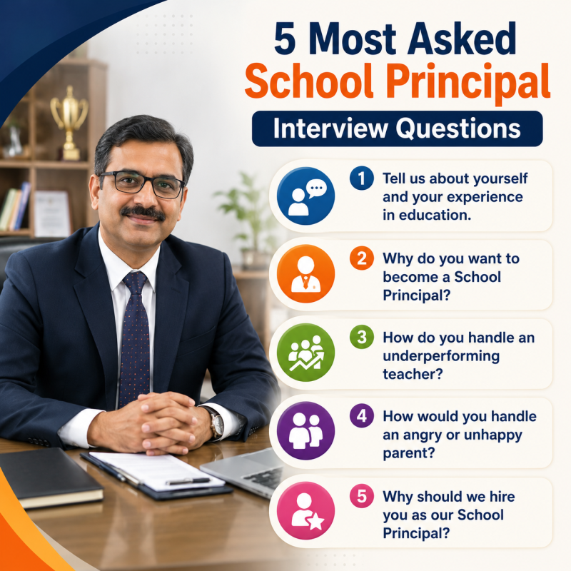 most asked School Principal interview questions for Principal job interview preparation