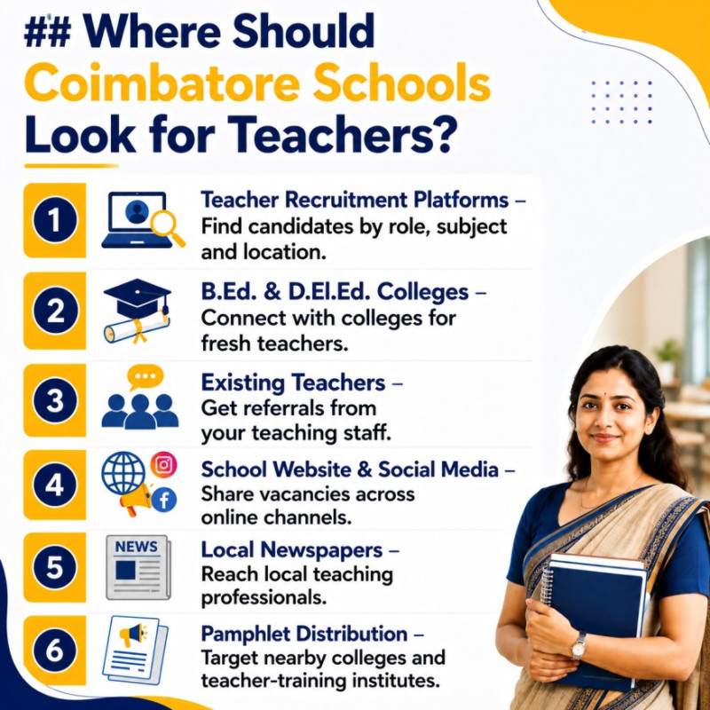 Where Should Coimbatore Schools Look for Teachers? – SchoolNaukri teacher recruitment guide